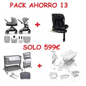 COCHECITO GRIS + SILLA COCHE + CUNA + BAÑERA